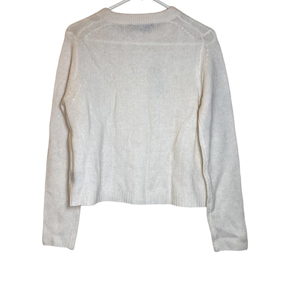 NWT 360 Cashmere White Cheryl Crewneck Cashmere Sweater sz XS - Picture 4 of 8